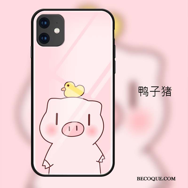 iPhone 11 Rose Protection Cœur Coque De Téléphone Miroir Tout Compris