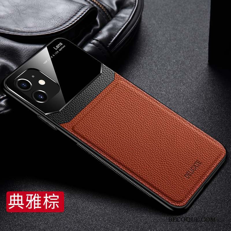 iPhone 11 Tendance Incassable Noir Coque Étui En Cuir Tout Compris