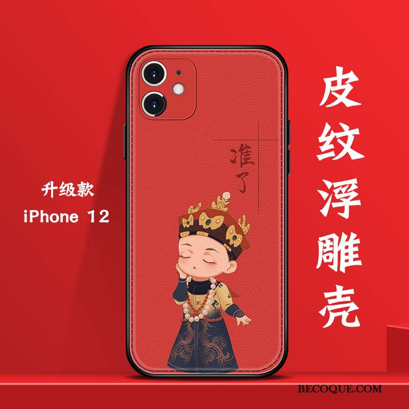 iPhone 12 Coque Charmant Créatif Personnalité Style Chinois Tendance Vert