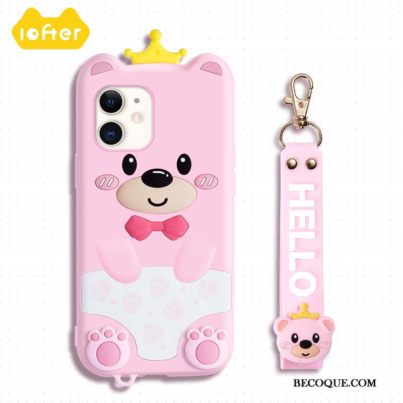 iPhone 12 Coque Charmant Tendance Dessin Animé Petit Tout Compris Fluide Doux