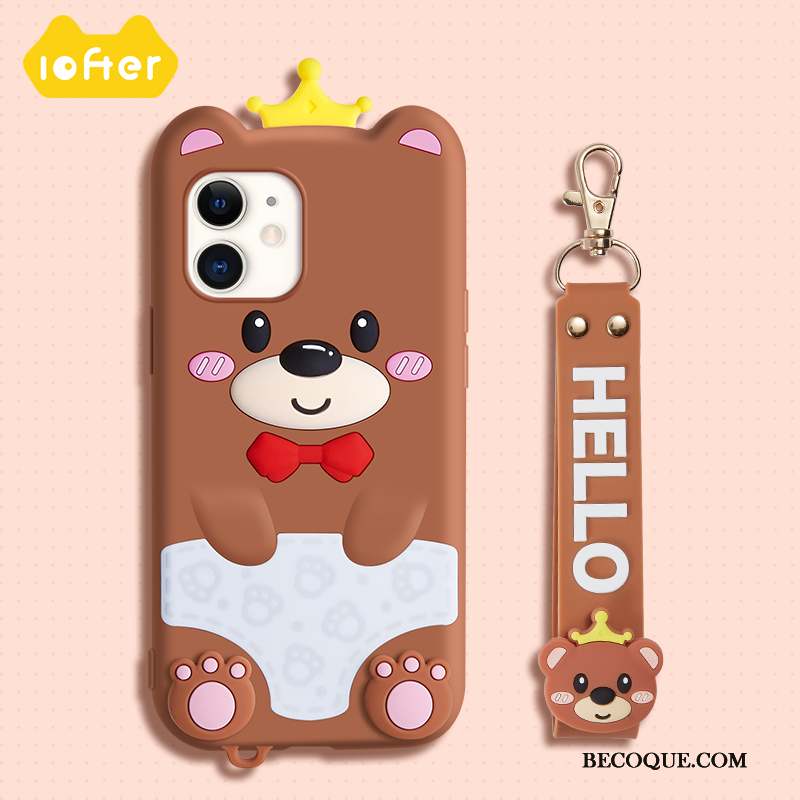 iPhone 12 Coque Charmant Tendance Dessin Animé Petit Tout Compris Fluide Doux