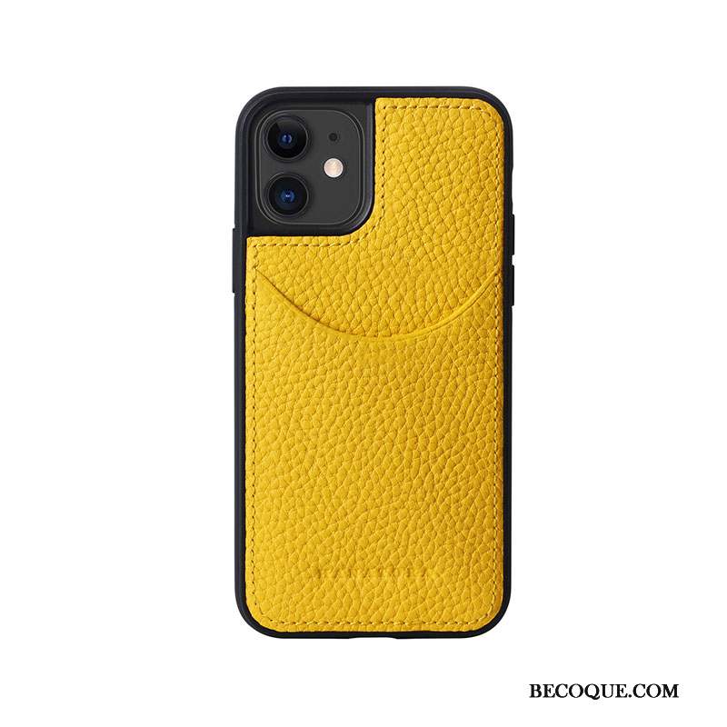 iPhone 12 Coque De Téléphone Modèle Fleurie Carte Jaune Bovins Protection