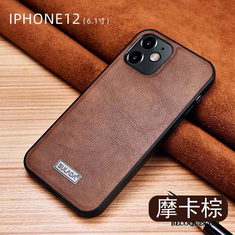 iPhone 12 Gentilhomme Tout Compris Modèle Cuir Coque De Téléphone Étui En Cuir