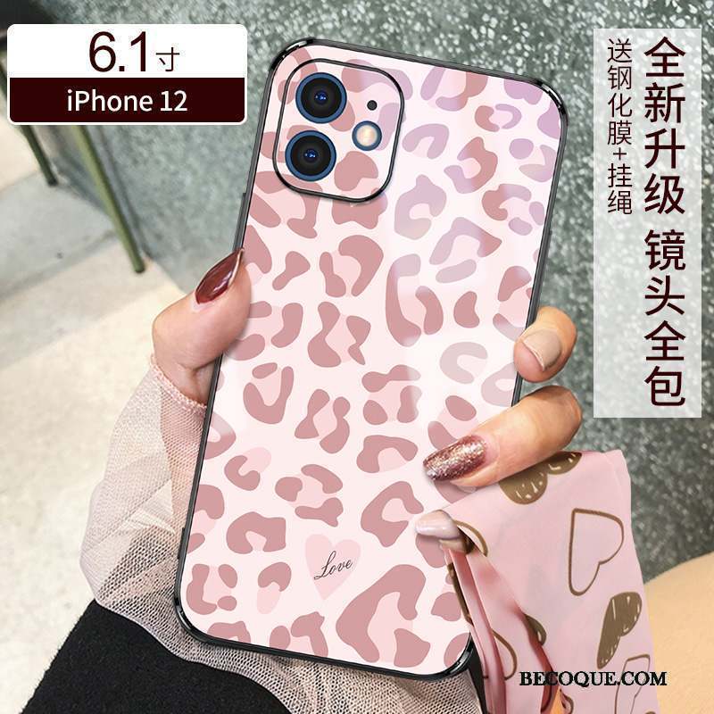 iPhone 12 Léopard Nouveau Incassable Étui Coque De Téléphone Verre