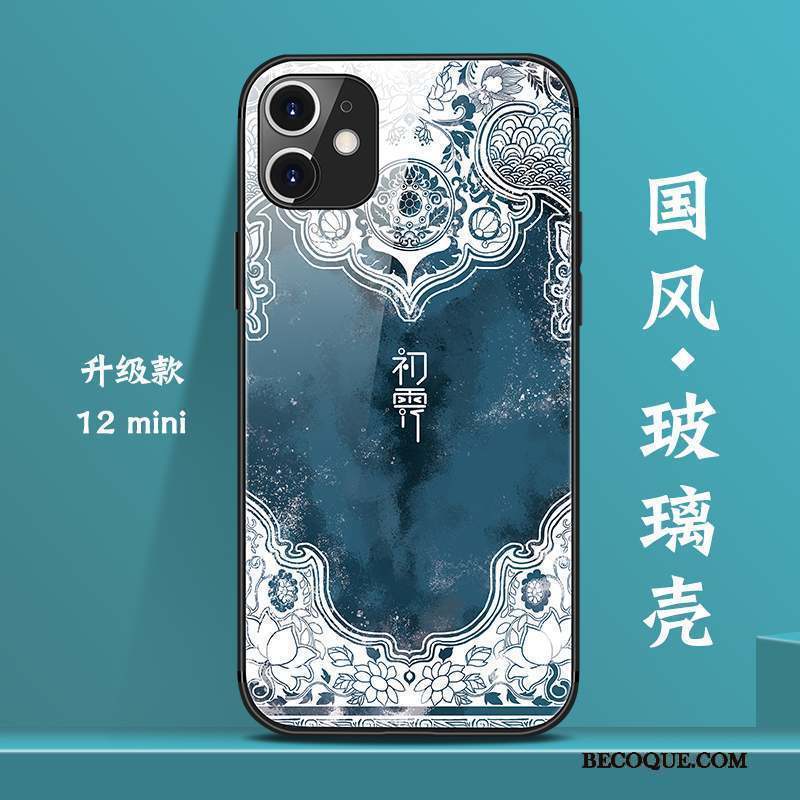 iPhone 12 Mini Coque Personnalité Net Rouge Marque De Tendance Verre Nouveau Style Chinois