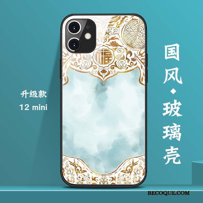 iPhone 12 Mini Coque Personnalité Net Rouge Marque De Tendance Verre Nouveau Style Chinois