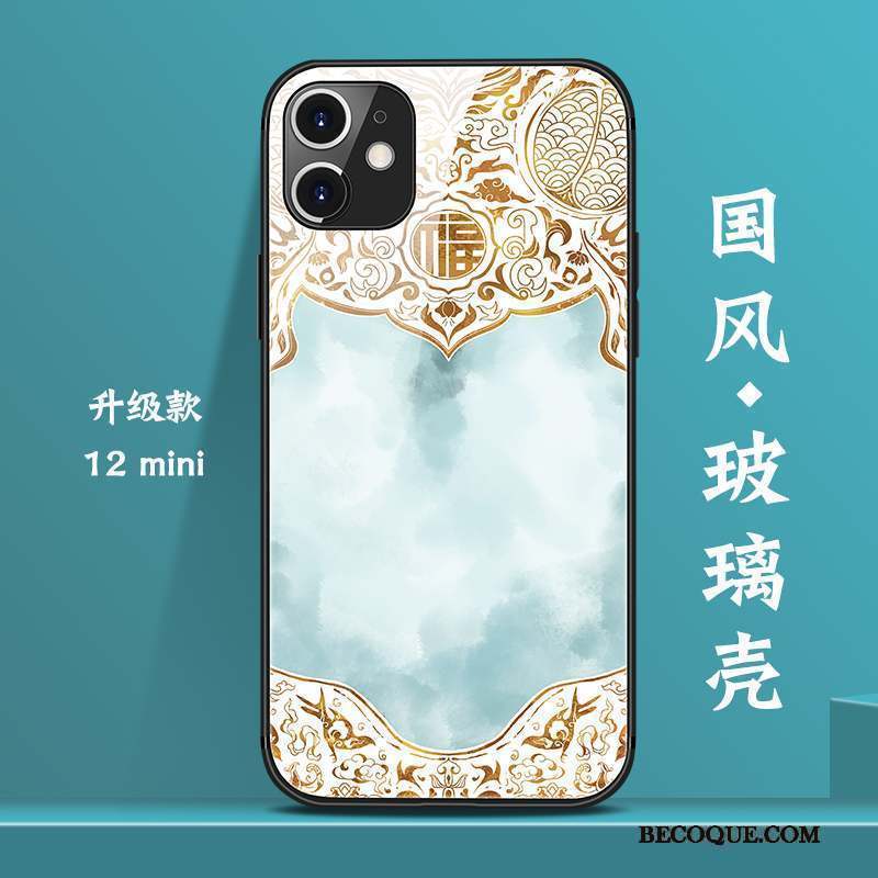 iPhone 12 Mini Coque Personnalité Net Rouge Marque De Tendance Verre Nouveau Style Chinois