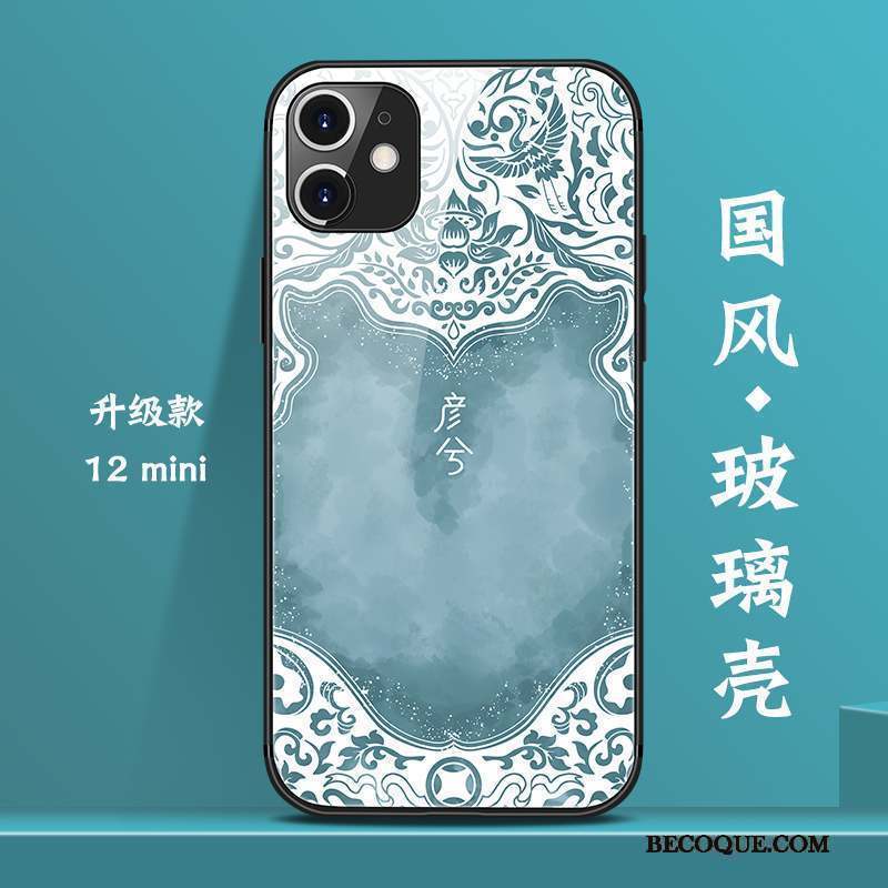 iPhone 12 Mini Coque Personnalité Net Rouge Marque De Tendance Verre Nouveau Style Chinois