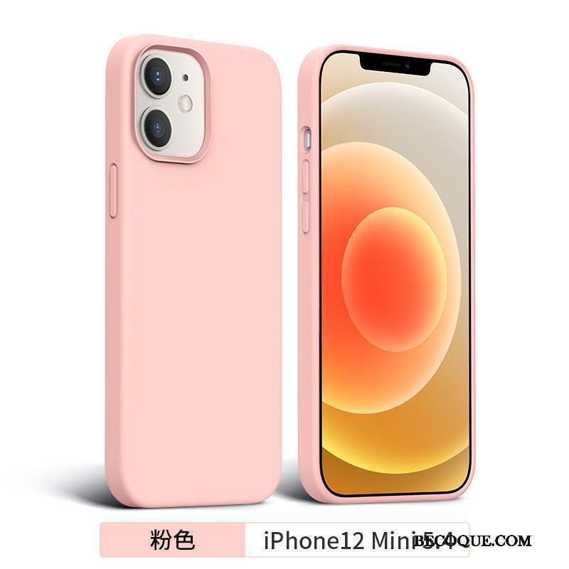 iPhone 12 Mini Coque Étui Créatif Tendance Protection Incassable Rose