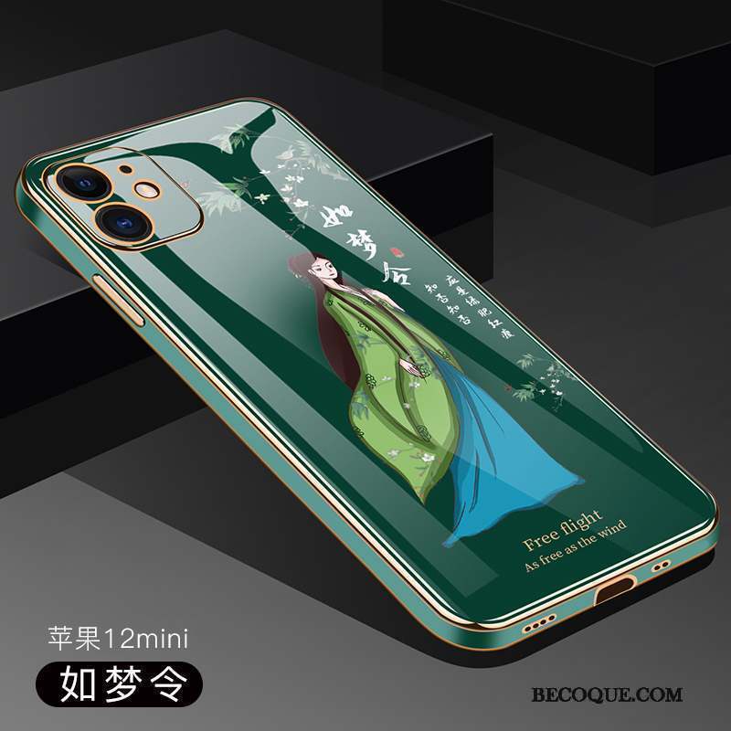 iPhone 12 Mini Tout Compris Vert Transparent Coque Étui Nouveau