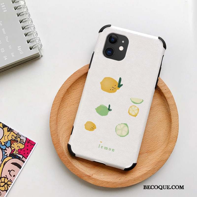 iPhone 12 Personnalité Silicone Coque De Téléphone Citron Dessin Animé Charmant