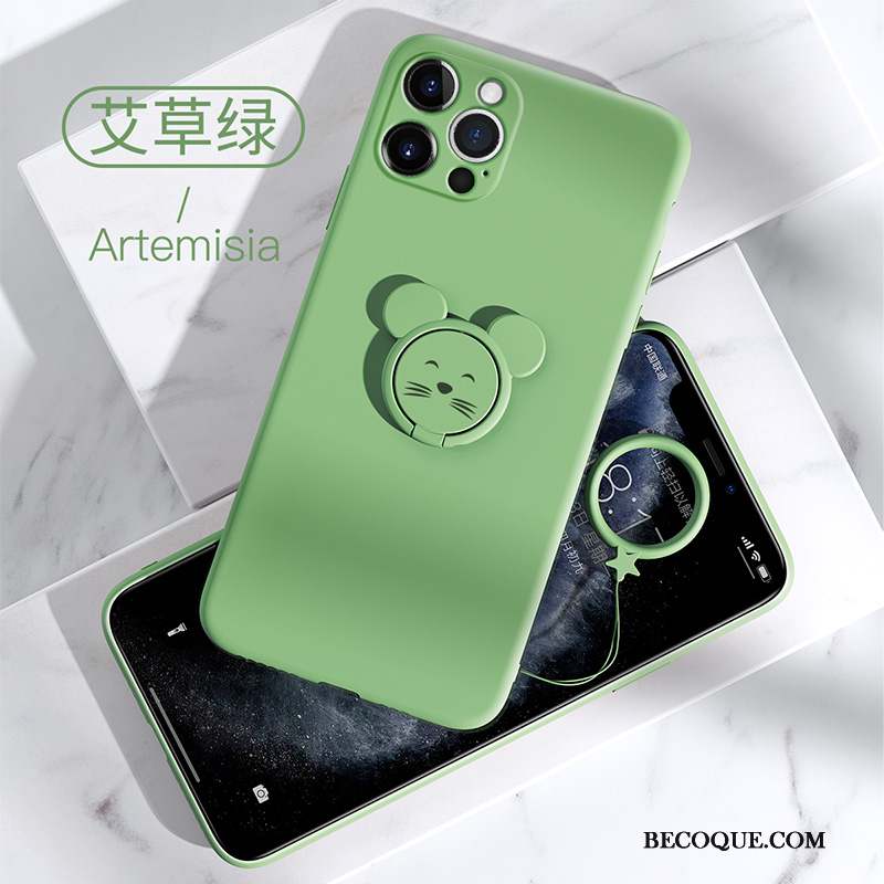 iPhone 12 Pro Coque De Téléphone Silicone Gris Protection Incassable Marque De Tendance