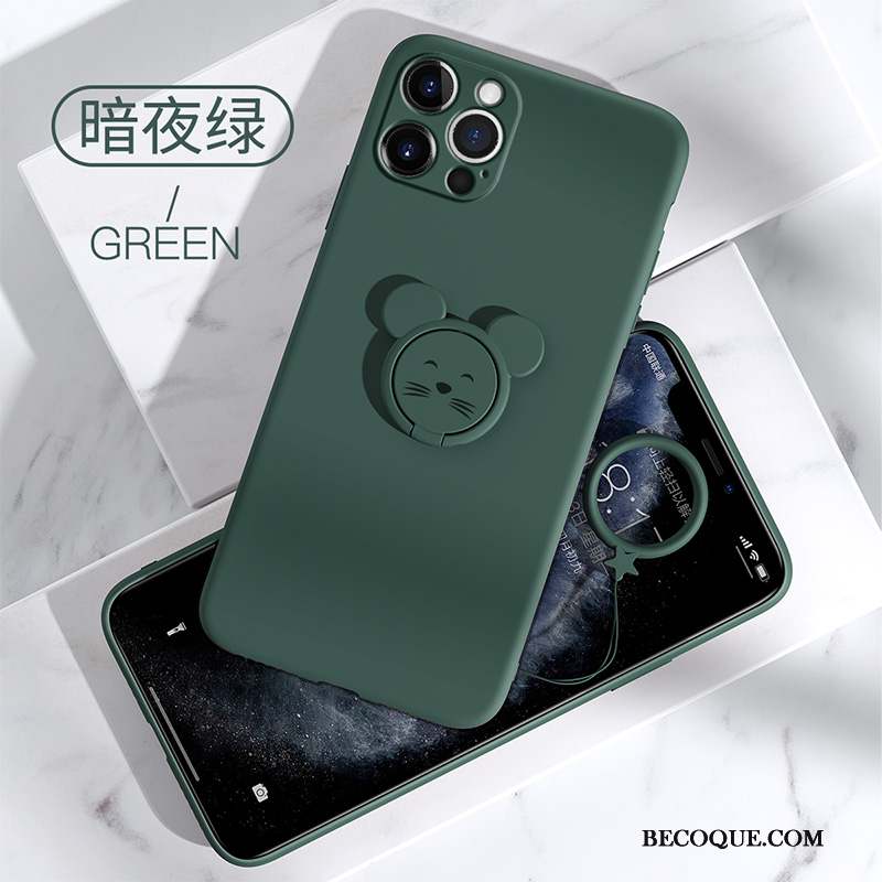 iPhone 12 Pro Coque De Téléphone Silicone Gris Protection Incassable Marque De Tendance