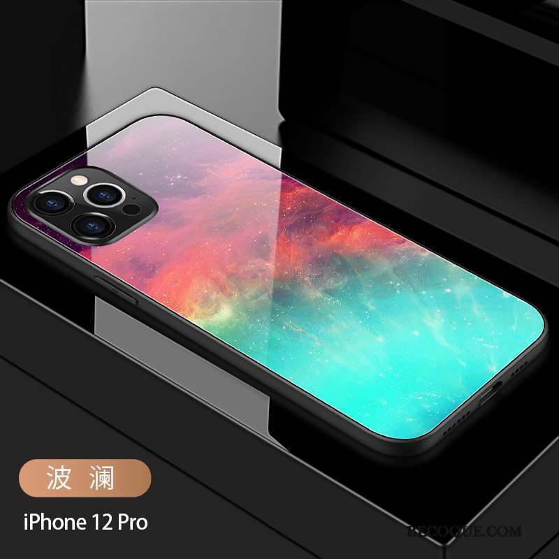 iPhone 12 Pro Coque Miroir Marque De Tendance Silicone Incassable Carré Amoureux