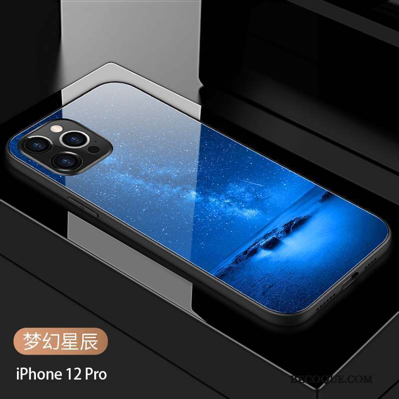 iPhone 12 Pro Coque Miroir Marque De Tendance Silicone Incassable Carré Amoureux