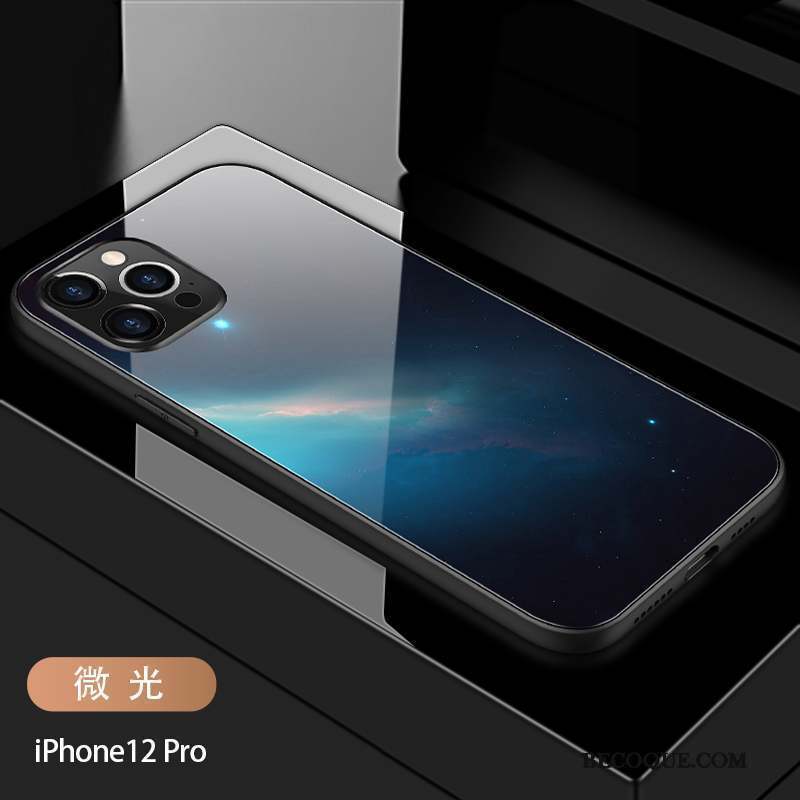 iPhone 12 Pro Coque Miroir Marque De Tendance Silicone Incassable Carré Amoureux