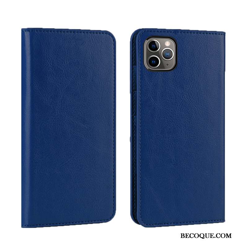 iPhone 12 Pro Incassable Luxe Tout Compris Bleu Coque De Téléphone Étui En Cuir