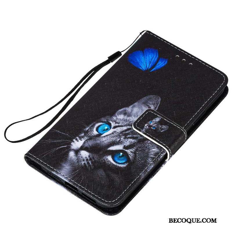 iPhone 12 Pro Max Incassable Bleu Étui En Cuir Portefeuille Coque De Téléphone Support