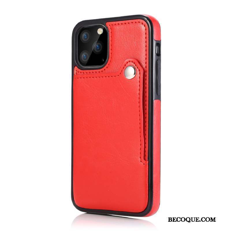 iPhone 12 Pro Max Étui En Cuir Carte Coque De Téléphone