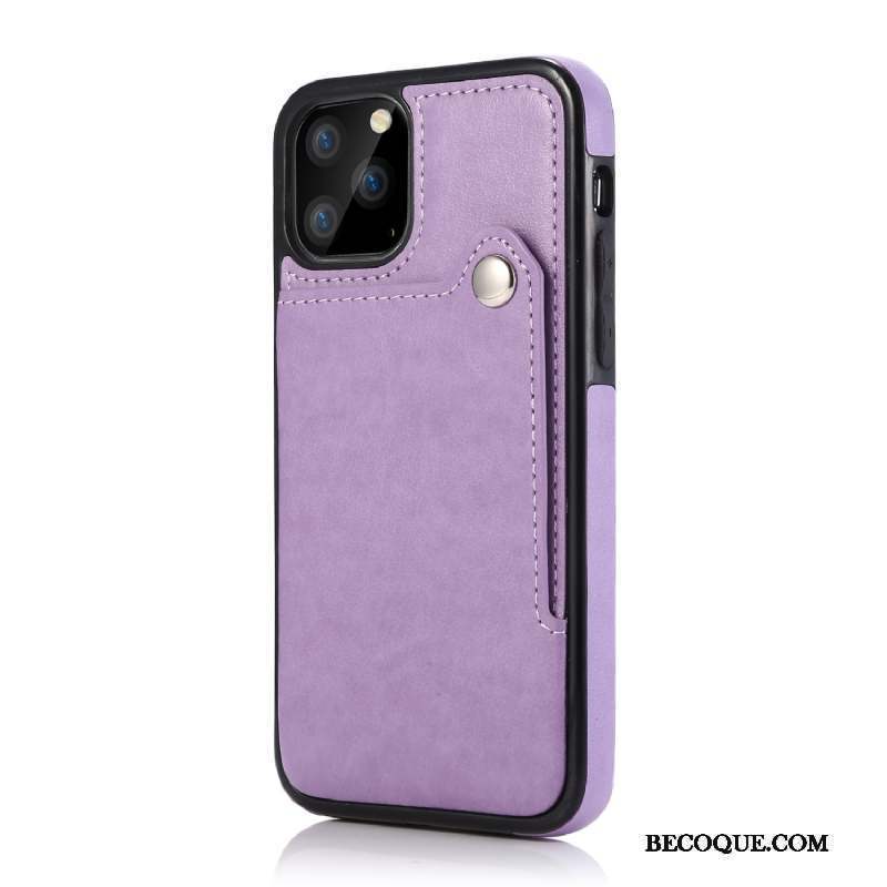 iPhone 12 Pro Max Étui En Cuir Carte Coque De Téléphone