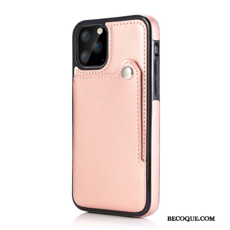 iPhone 12 Pro Max Étui En Cuir Carte Coque De Téléphone