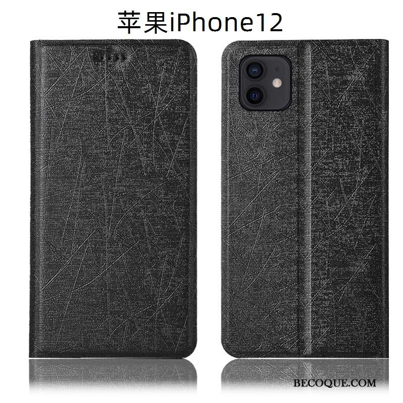 iPhone 12 Protection Modèle Fleurie Tout Compris Noir Coque De Téléphone Incassable