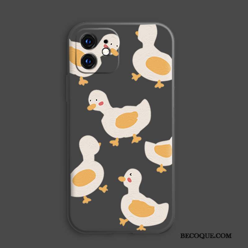 iPhone 12 Protection Très Mince Bleu Coque De Téléphone Silicone Canard