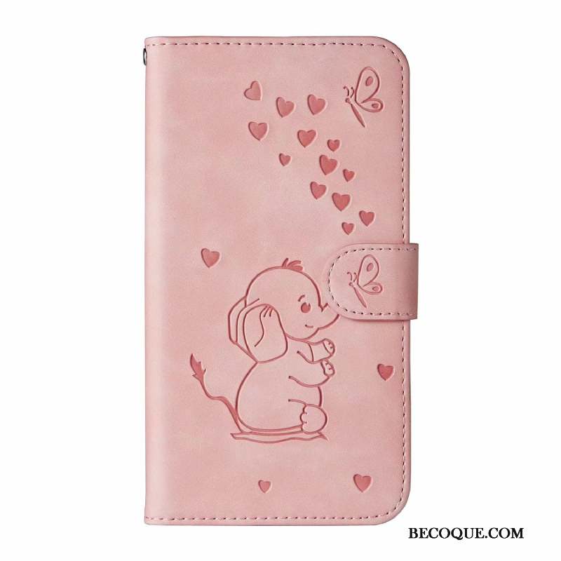 iPhone 12 Étui En Cuir Housse Coque De Téléphone Petit Charmant Bleu