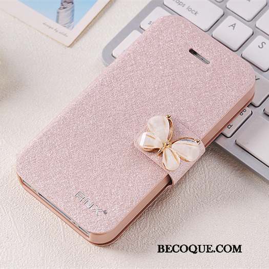 iPhone 4/4s Clamshell Or Rose Étui Étui En Cuir Protection Coque De Téléphone