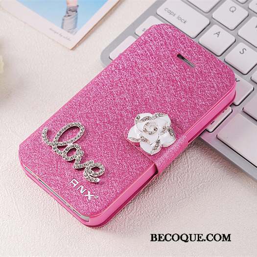 iPhone 4/4s Clamshell Or Rose Étui Étui En Cuir Protection Coque De Téléphone