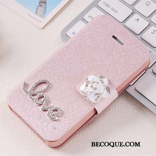 iPhone 4/4s Clamshell Or Rose Étui Étui En Cuir Protection Coque De Téléphone