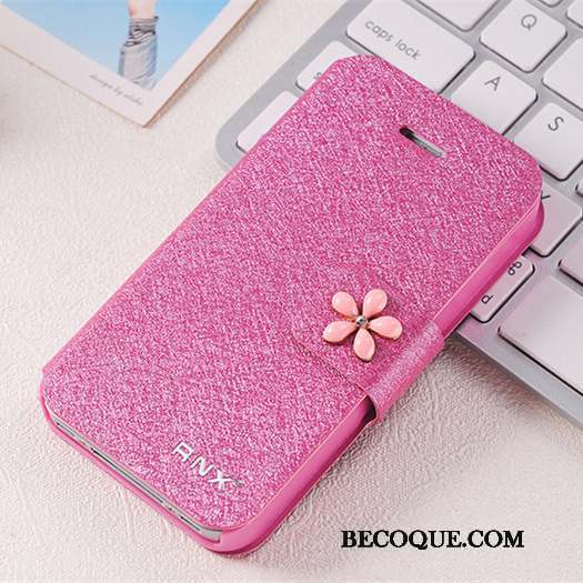 iPhone 4/4s Clamshell Or Rose Étui Étui En Cuir Protection Coque De Téléphone