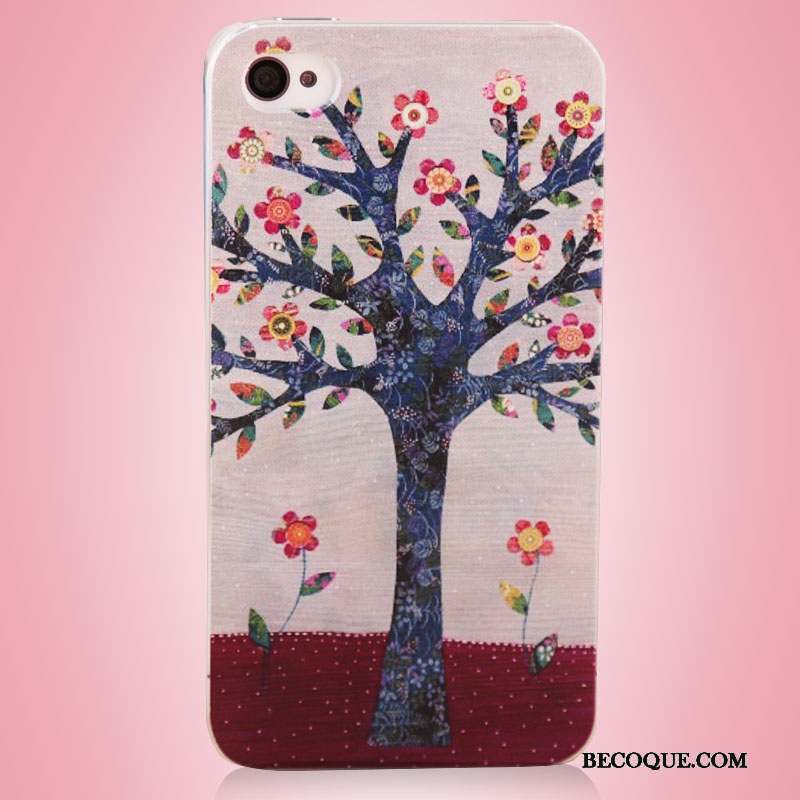 iPhone 4/4s Coque De Téléphone Téléphone Portable Protection Multicolore Art Arbres