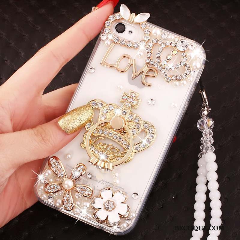 iPhone 4/4s Coque De Téléphone Étui Protection Ornements Suspendus Incassable Strass