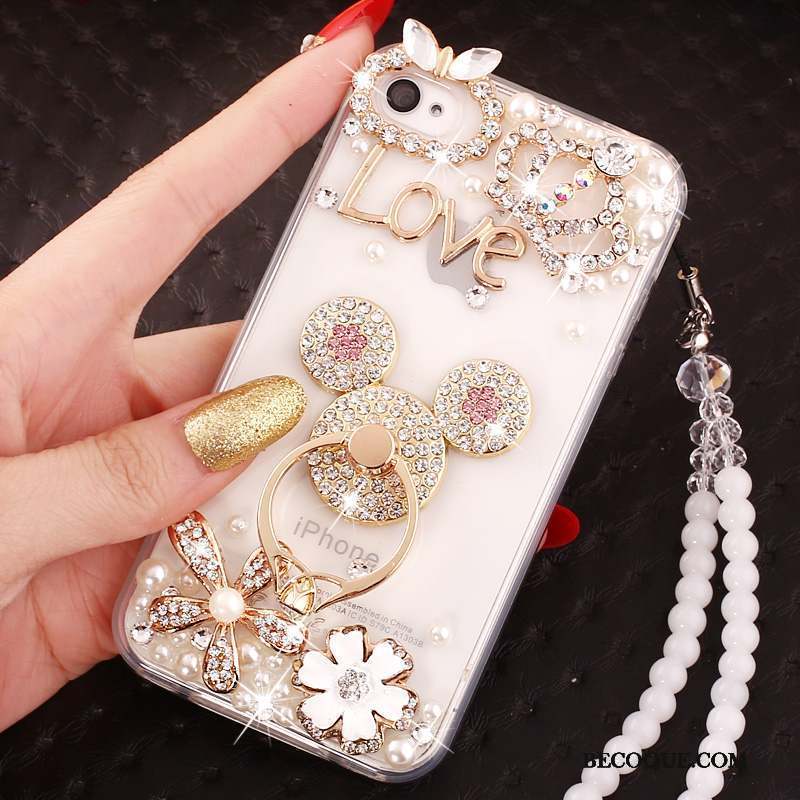 iPhone 4/4s Coque De Téléphone Étui Protection Ornements Suspendus Incassable Strass