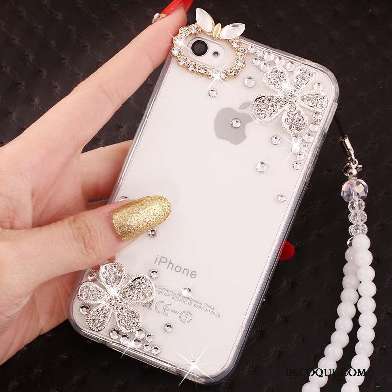 iPhone 4/4s Coque De Téléphone Étui Protection Ornements Suspendus Incassable Strass