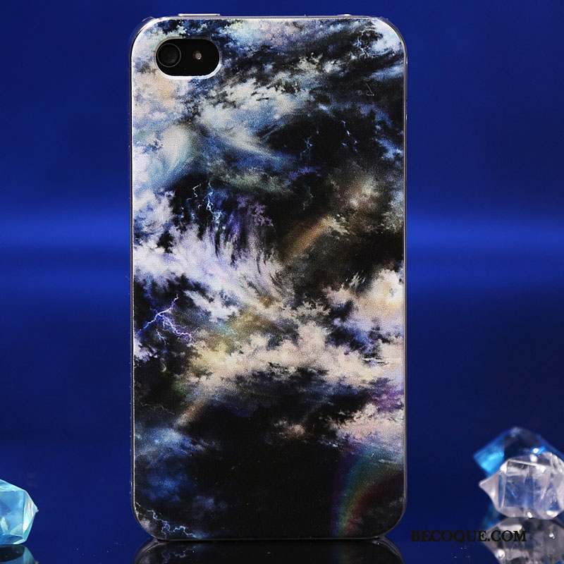 iPhone 4/4s Coque Délavé En Daim Peinture Étui Difficile Violet Protection