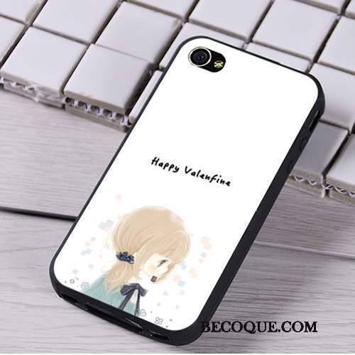 iPhone 4/4s Coque Fluide Doux Noir Silicone Ornements Suspendus Dessin Animé Téléphone Portable