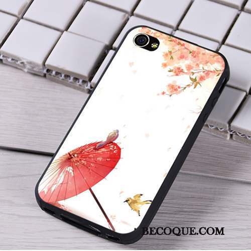 iPhone 4/4s Coque Fluide Doux Noir Silicone Ornements Suspendus Dessin Animé Téléphone Portable