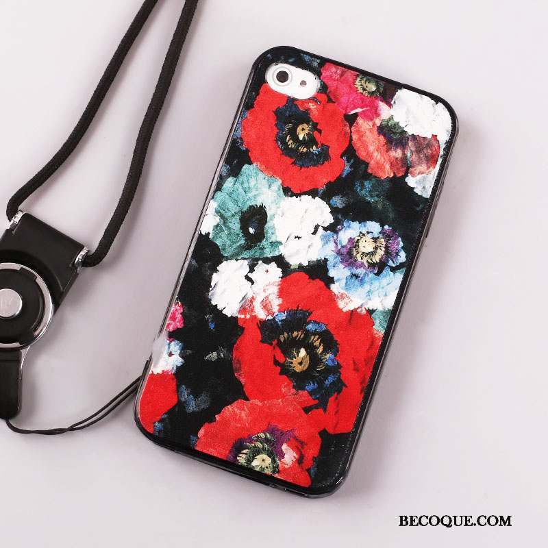 iPhone 4/4s Coque Peinture Créatif Étui Incassable Noir Ornements Suspendus