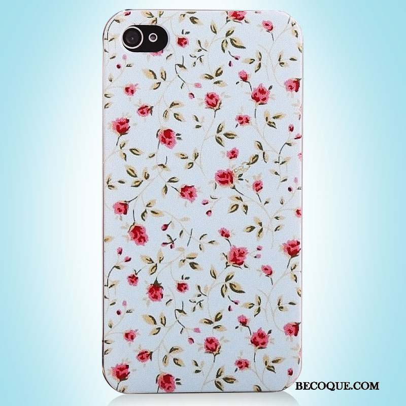 iPhone 4/4s Coque Protection Téléphone Portable Simple Rose Vintage Étui