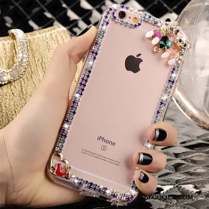 iPhone 4/4s Coque Strass Charmant Étui Tendance Cristal Téléphone Portable