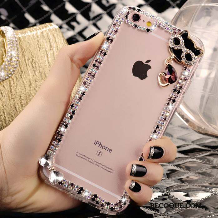 iPhone 4/4s Coque Strass Charmant Étui Tendance Cristal Téléphone Portable