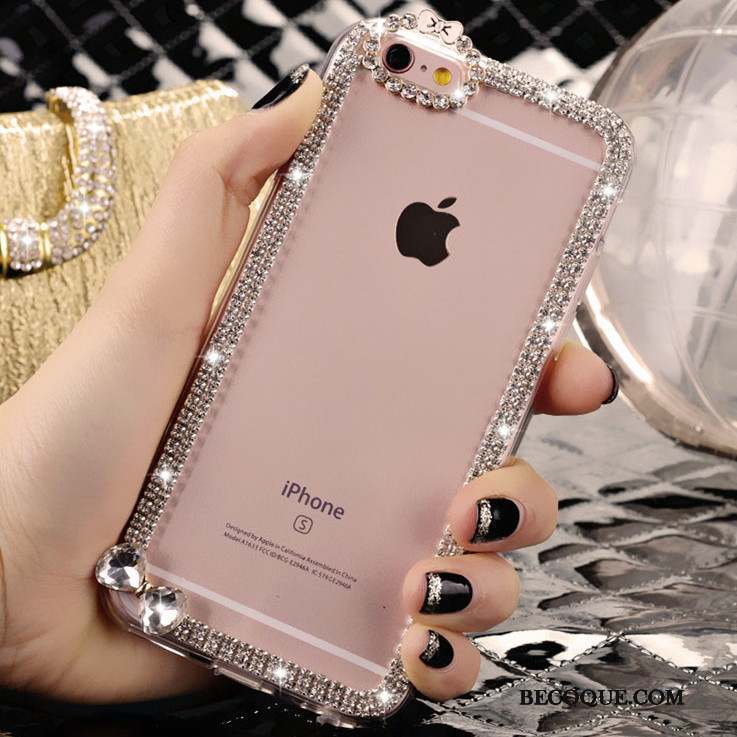 iPhone 4/4s Coque Strass Charmant Étui Tendance Cristal Téléphone Portable