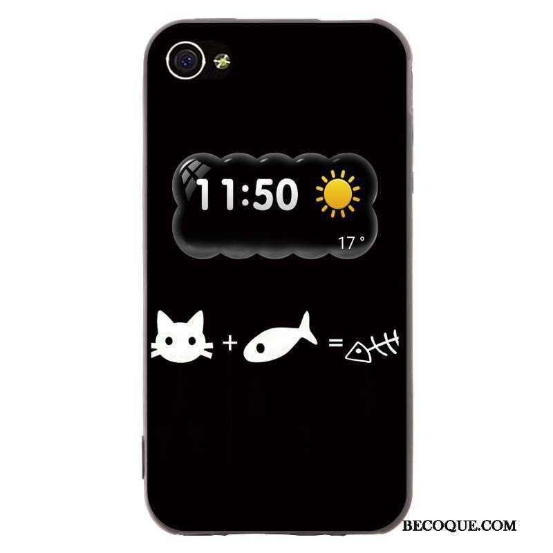 iPhone 4/4s Coque Support Fluide Doux Dessin Animé Délavé En Daim Silicone Tendance