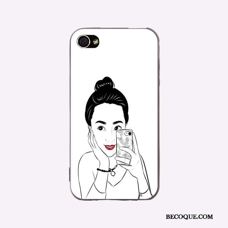 iPhone 4/4s Coque Support Fluide Doux Dessin Animé Délavé En Daim Silicone Tendance