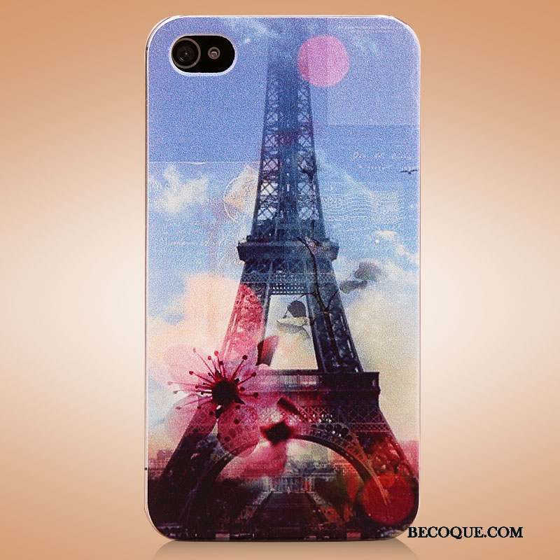 iPhone 4/4s Coque Étui Bleu Charmant Peinture Mince Tendance