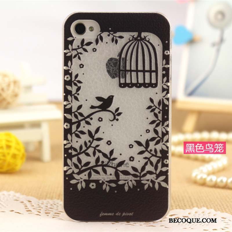 iPhone 4/4s Dessin Animé Légères Blanc Protection Coque Peinture