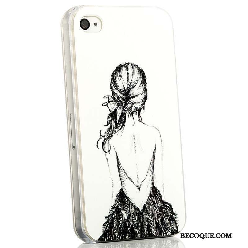 iPhone 4/4s Dessin Animé Très Mince Bleu Coque De Téléphone Délavé En Daim