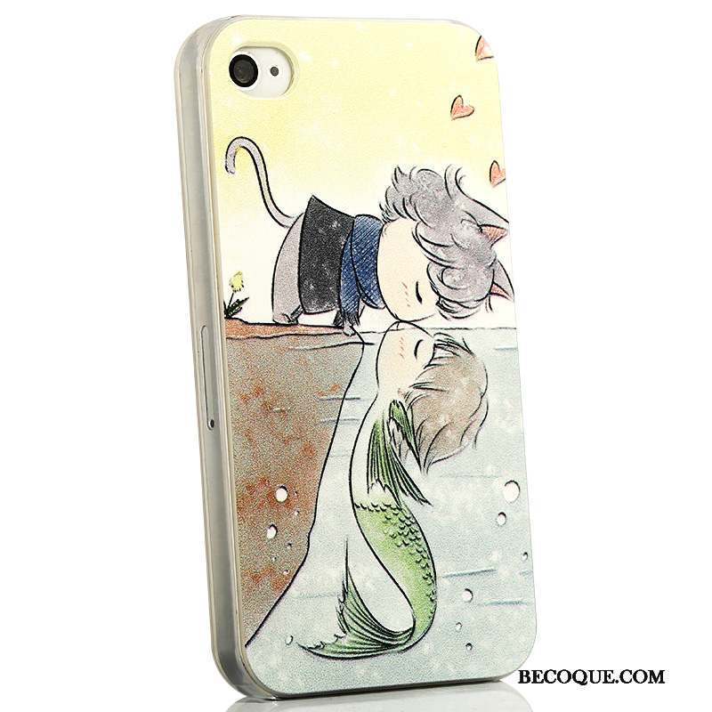 iPhone 4/4s Dessin Animé Très Mince Bleu Coque De Téléphone Délavé En Daim